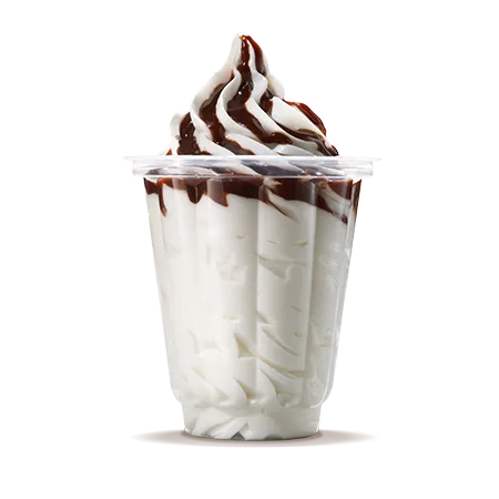 Sundae with chocolate topping