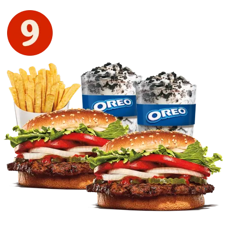2x Fusion Oreo + 2x Whopper + Medium Fries