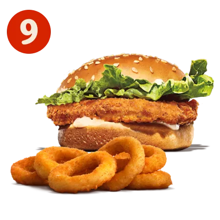 Chicken Burger + 6 szt. Onion Rings
